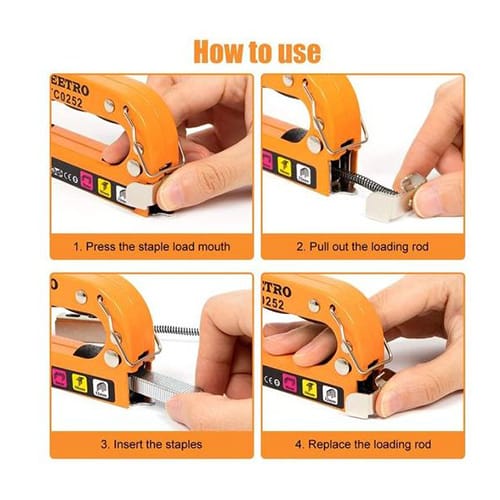 Agrafeuse Manuel 3 en 1-Orange BEETRO