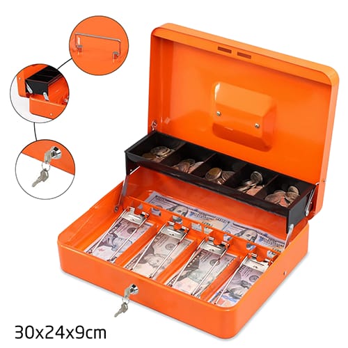 BEETRO Caisse A Monnaie Avec Serrure à Clé Intégrée