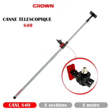 Canne Telescopique Pour Niveau Laser 4m CROWN