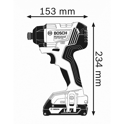 Clé À Choc Sans Fil Sans Charbon 18v (2x4ah) GDS 18 V-EC 250 BOSCH