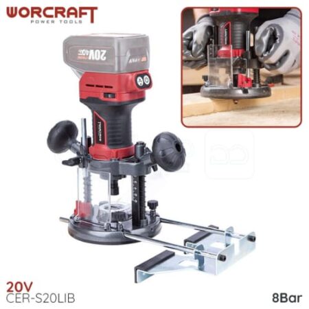 Défonceuse Sans Fil 20V 6/8MM (sans batterie ni chargeur) WORCRAFT