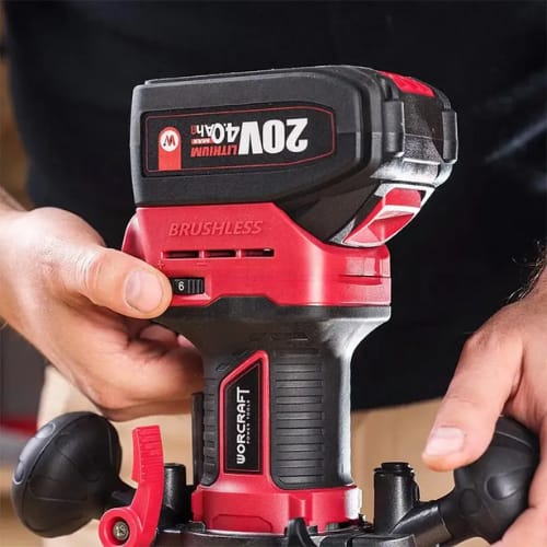 Défonceuse Sans Fil 20V 6/8MM (sans batterie ni chargeur) WORCRAFT