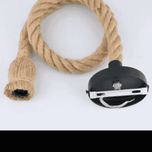 حامل مصباح للديكور على شكل حبل