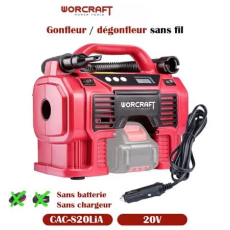 Gonfleur sans fil 20V Sans Batterie Ni Chargeur WORCRAFT