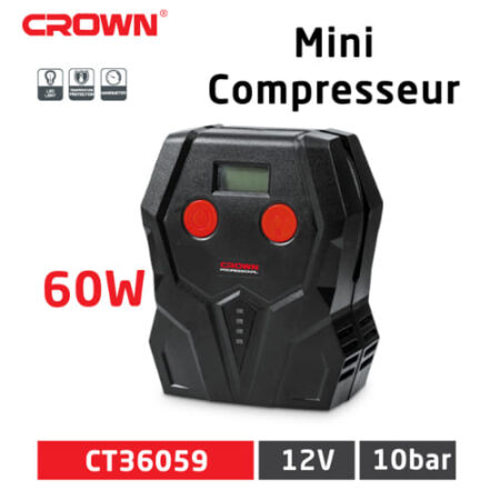 Mini Compresseur Auto12V 60W CROWN