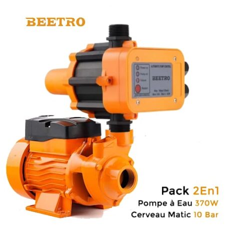 Pack Pompe À Eau Automatique 370W + Cerveau Matic 10 Bar