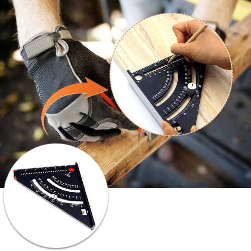 Règle de traçage pour menuiserie.