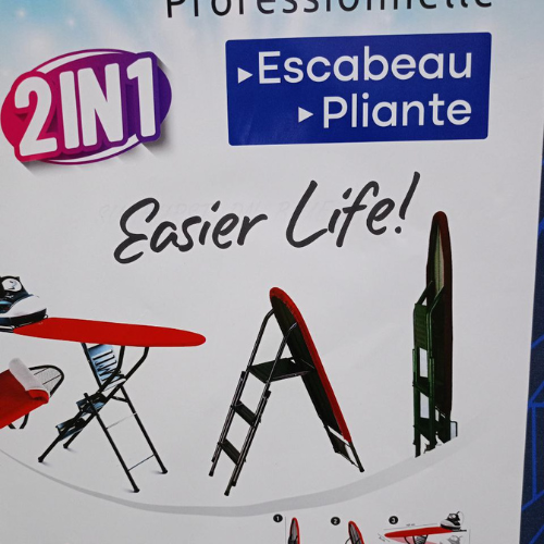طابلة كوي احترافية 2 في 1 قابلة للطي-Table à Repasser Professionnelle 2 en 1 Pliante