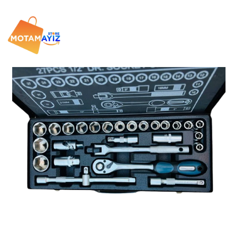 🔧 علبة رؤوس مفاتيح 1/2 – 27 قطعة من HONESTPRO | YAD1302