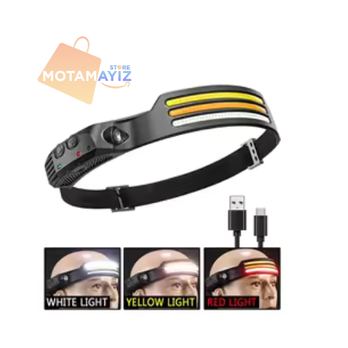 مصباح الرأس الاستشعاري COB LED