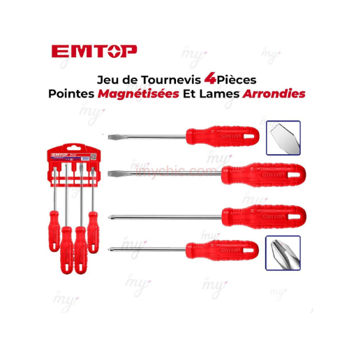 🔧 طقم مفكات 4 قطع من EMTOP